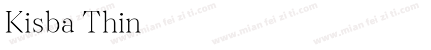 Kisba Thin字体转换